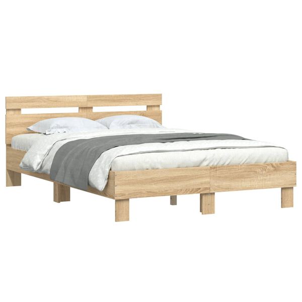 vidaXL Bed Frame without Mattress Sonoma Oak 120x200 cm