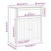 vidaXL Hallway Cabinet BODO Grey 80x35x90 cm