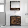 vidaXL Bathroom Sink Cabinet Smoked Oak 65x33x60 cm Engineered Wood