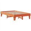 vidaXL Bed Frame without Mattress Wax Brown 120x190 cm Small Double Solid Wood Pine