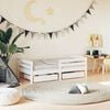 vidaXL Kids Bed Frame with Drawers White 70x140 cm Solid Wood Pine