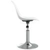 vidaXL Swivel Dining Chairs 4 pcs White PP