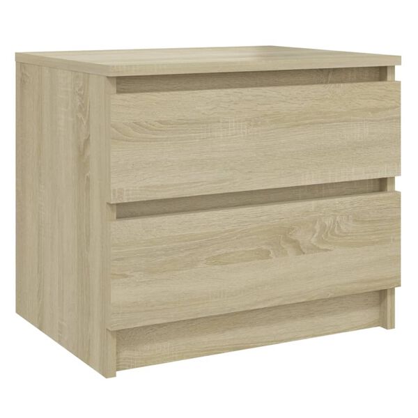 vidaXL Bed Cabinets 2 pcs Sonoma Oak 50x39x43.5 cm Engineered Wood