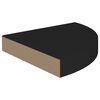 vidaXL Floating Corner Shelf Black 25x25x3.8 cm MDF