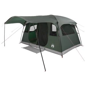 vidaXL Tunnel Tent 6-Person Army Green Polyester and Steel