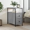 vidaXL Bedside Cabinet Grey Sonoma 30x60x60 cm Engineered Wood