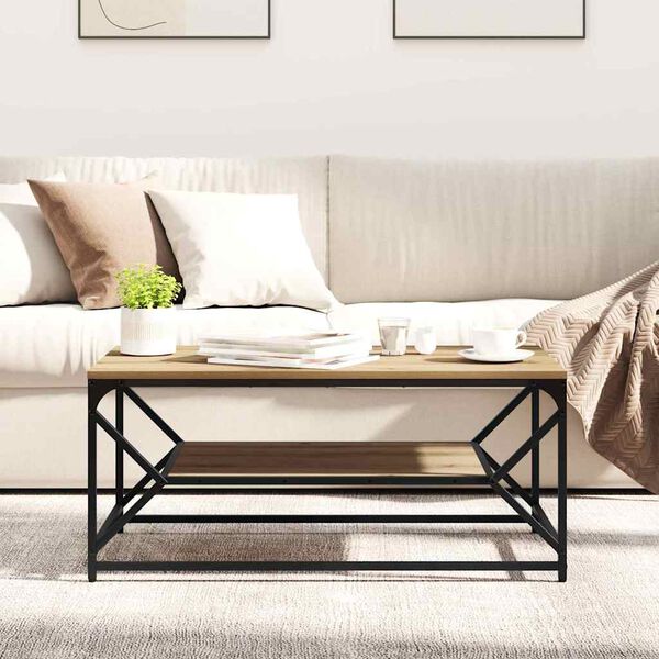 vidaXL Coffee Table Artisan Oak 90 x 50 x 40 cm