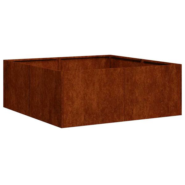 vidaXL Planter Rusty 80x80x30 cm Weathering Steel