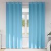 vidaXL Blackout Curtains with Rings 2 pcs Light Blue 245 x 140 cm