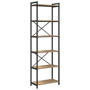 vidaXL Bookshelf 60 x 30 x 189.5 cm Engineered Wood Artisan Oak