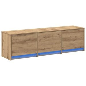 vidaXL TV Cabinet with LEDs with Drawer Artisian Oak 140 x 34 x 40 cm