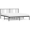 vidaXL Metal Bed Frame without Mattress with Headboard Black 180x200cm