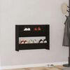 vidaXL Shoe Cabinet Black Oak 82 x 18 x 60 cm Engineered Wood