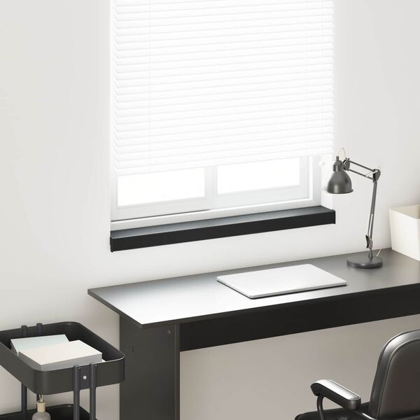 vidaXL Window Sill Black with Wood Grain 80 x 10 x 4.5 cm PVC