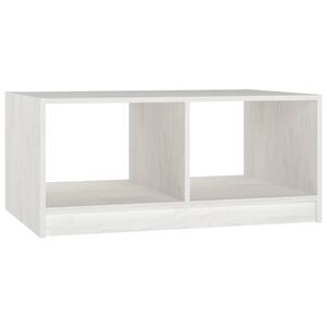 vidaXL Coffee Table White 75x50x33.5 cm Solid Pinewood