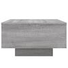vidaXL Coffee Table with LED Lights Grey Sonoma 55x55x31 cm