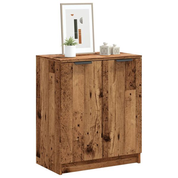 vidaXL Shoe Cabinet Old Wood 59x35x70 cm Engineered Wood