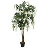 vidaXL Artificial Wisteria Tree 840 Leaves 150 cm Green and White