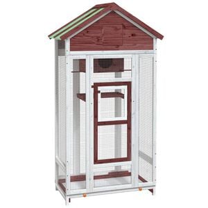 vidaXL Bird House Mocha 91.5x53x170 cm Solid Wood Pine