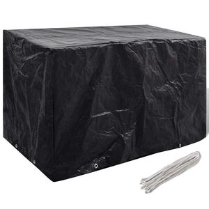 vidaXL Garden Furniture Cover | Black | Polyethylene | Large | Water-resistant