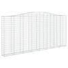 vidaXL Arched Gabion Baskets 10 pcs 400x30x180/200 cm Galvanised Iron