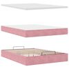 vidaXL Ottoman Bed with Mattresses Pink 140x190cm Velvet