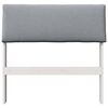 vidaXL Upholstered Headboard Light Grey 80 cm Solid Pine Wood