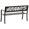 vidaXL Garden Bench 125 cm Steel Black