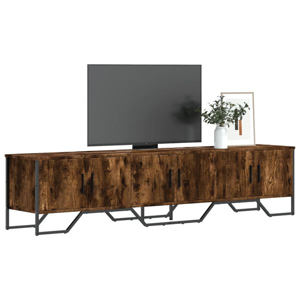 vidaXL TV Cabinet Smoked Oak 180x34x41 cm Engineered Wood