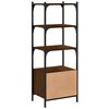 vidaXL Bookcase 3-Tier Brown Oak 41x30x109.5 cm Engineered Wood