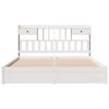 vidaXL Bookcase Bed without Mattress White 180x200cm Super King Solid Wood Pine