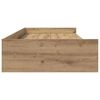 vidaXL Bed Frame with Drawer Artisan Oak 100 x 200 cm Engineered Wood