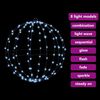 vidaXL Ball with 160 LEDs Cold white 50 cm Metal