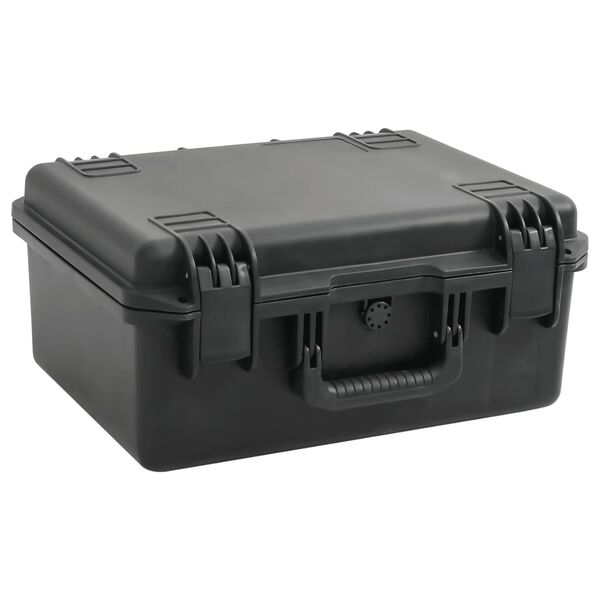 vidaXL Portable Flight Case Black 49x38x23 cm PP