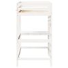vidaXL Loft Bed without Mattress White 100x200 cm Solid Wood Pine