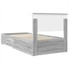 vidaXL Bed Frame with Drawer Grey Sonoma 90 x 200 cm Engineered Wood