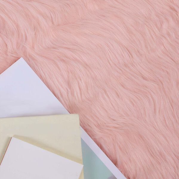 vidaXL Faux Sheepskin Rug Tafalla Pink 240 x 340 cm Polyester
