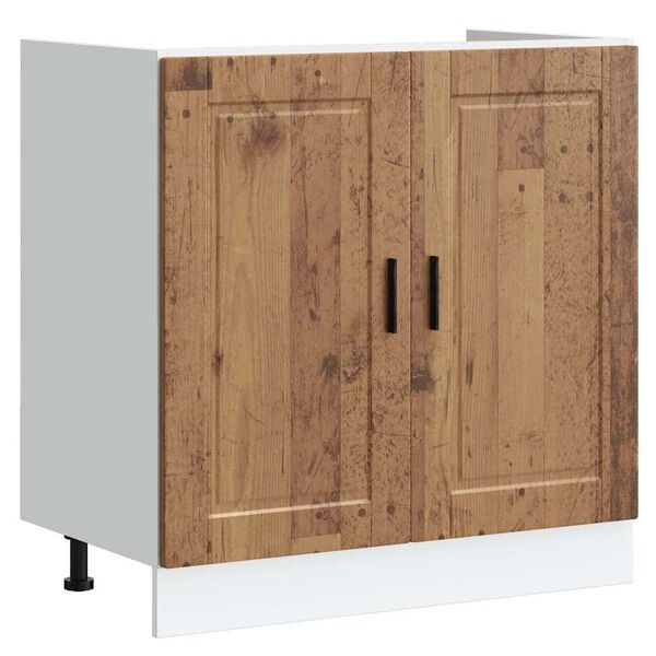 vidaXL Sink Base Cabinet&nbsp;"Porto" Old Wood 80x46x81.5 cm&nbsp;Engineered Wood