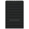 vidaXL Laundry Basket Black 44x44x66 cm Solid Wood Pine