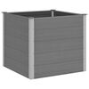 vidaXL Garden Raised Bed | Grey | Wood-plastic composite, Aluminium