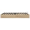 vidaXL Ottoman Bed Frame Sonoma Oak 203 x 180 x 25 cm Chipboard