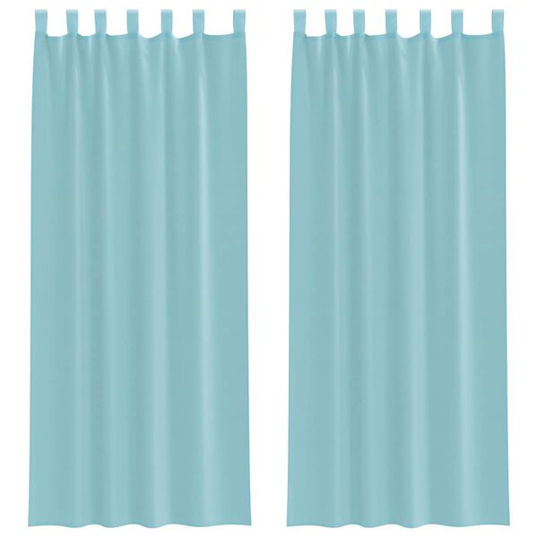 vidaXL Voile Curtains with Loops 2 pcs Turquoise 140x260 cm