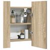 vidaXL LED Bathroom Mirror Cabinet Sonoma Oak 40x12x45 cm Acrylic