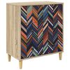 vidaXL Chest of Drawers OMMEN Geometric print 66 x 36.5 x 75 cm Sonoma