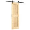 vidaXL Sliding Door with Hardware Set 70x210 cm Solid Wood Pine