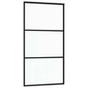 vidaXL Sliding Door ESG Glass and Aluminium 102x205 cm Black
