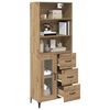 vidaXL Highboard Artisan Oak 69.5 x 34 x 180 cm Engineered Wood
