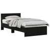 vidaXL Bed Frame with Headboard Black Oak 90 x 190 cm Engineered Wood