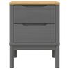 vidaXL Bedside Cabinet FLORO Grey 45x39x57 cm Solid Wood Pine