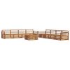 vidaXL Outdoor Sofa Set 9 pcs Natural Solid Acacia Wood